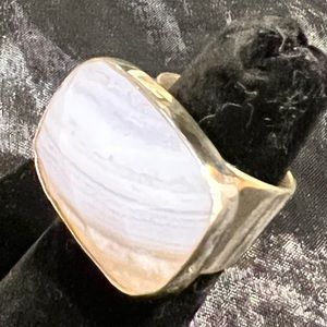 Blue Lace Agate Sterling Silver Ring